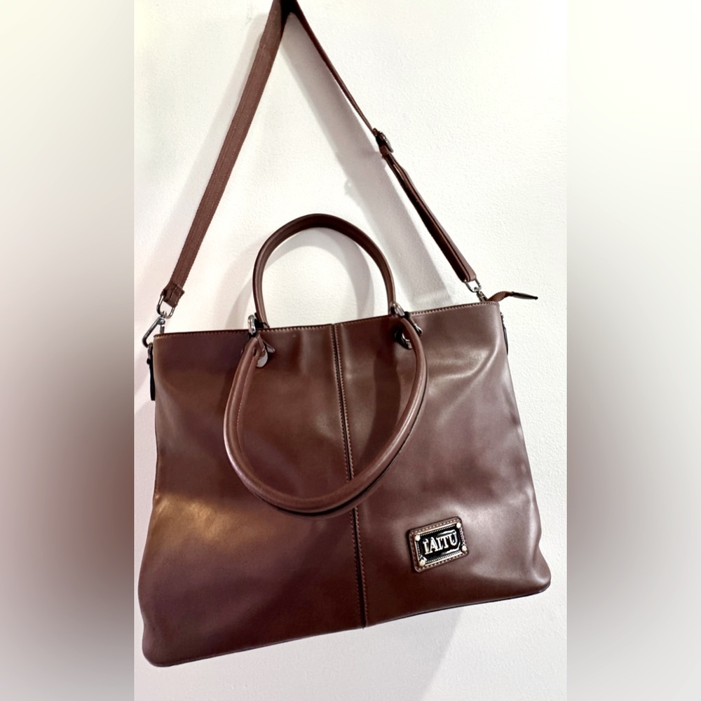 IAITU Laptop Leather Bag Brown